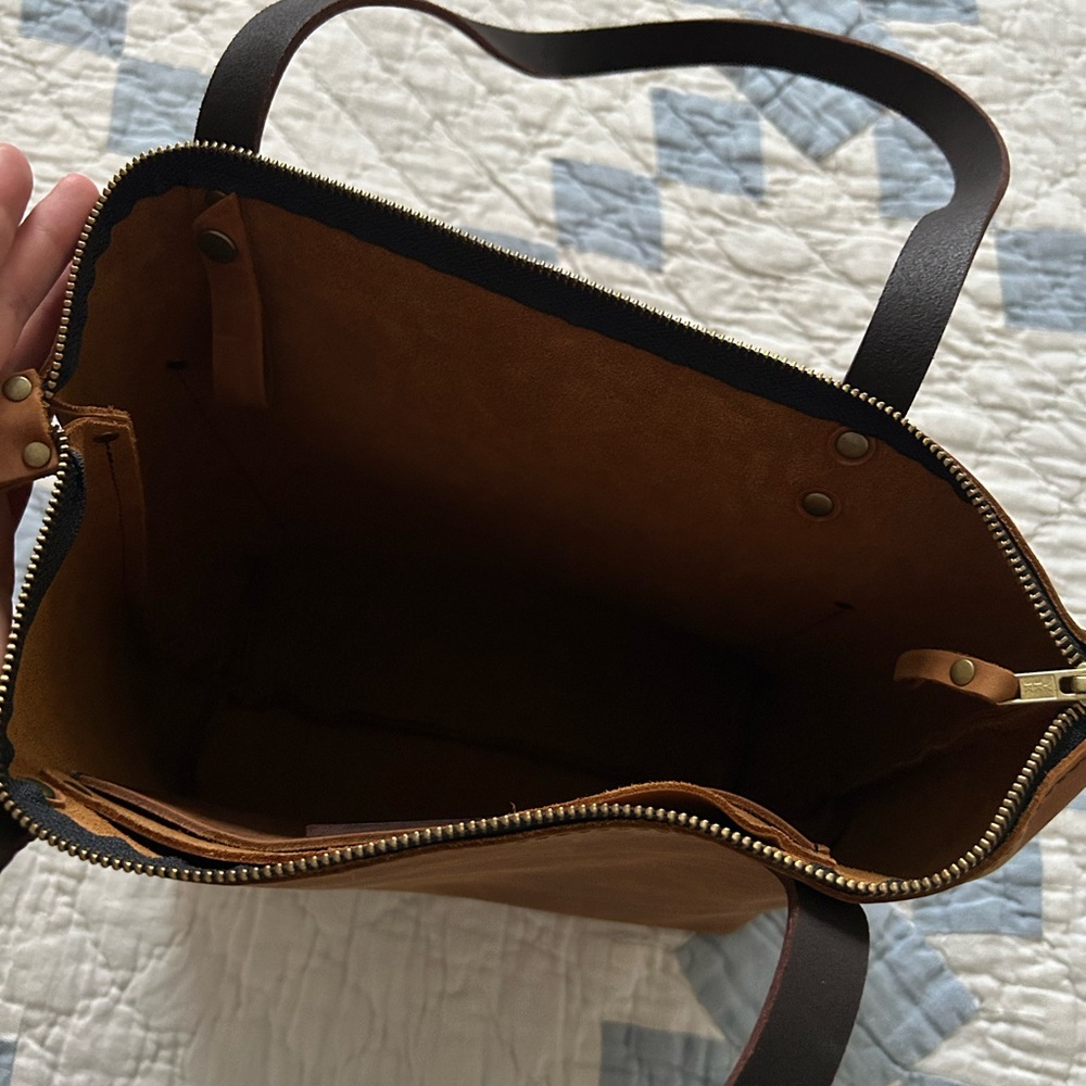 Portland Leather Zipper Tote, Medium - Picture 5 of 10